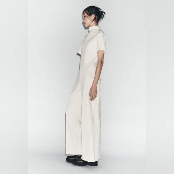 ZARA SHORT SLEEVE JUMPSUIT ZW COLLECTION - Picture 2 of 13